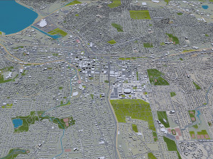 Syracuse city New York USA 30km 3D Model