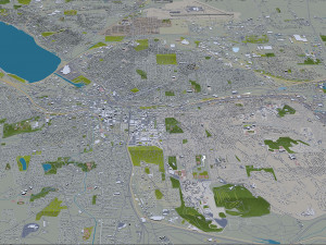 Syracuse city New York USA 30km 3D Model