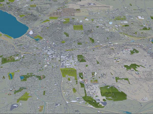 Syracuse city New York USA 30km 3D Model