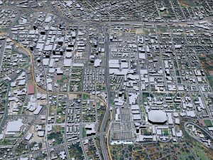 Syracuse city New York USA 30km 3D Model