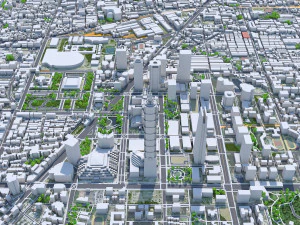 Taipei city Taiwan 60km 3D Model