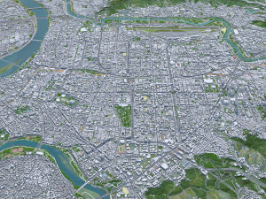 Taipei city Taiwan 60km 3D Model