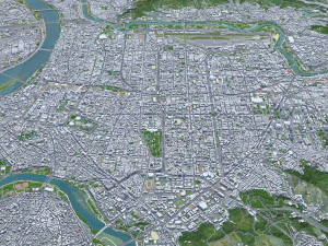 Taipei city Taiwan 60km 3D Model