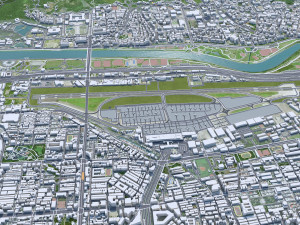 Taipei city Taiwan 60km 3D Model