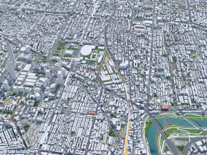 Taipei city Taiwan 60km 3D Model