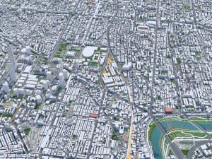Taipei city Taiwan 60km 3D Model