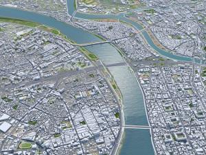 Taipei city Taiwan 60km 3D Model