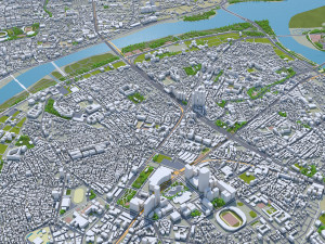 Taipei city Taiwan 60km 3D Model