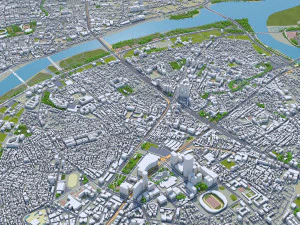 Taipei city Taiwan 60km 3D Model
