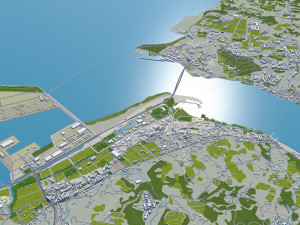 Taipei city Taiwan 60km 3D Model
