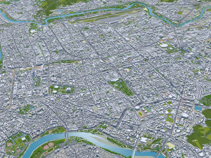 Taipei city Taiwan 60km 3D Model