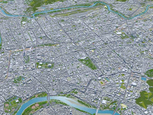 Taipei city Taiwan 60km 3D Model