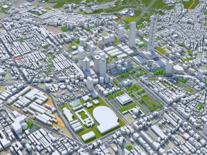 Taipei city Taiwan 60km 3D Model
