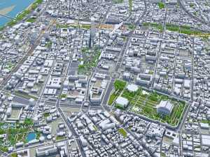 Taipei city Taiwan 60km 3D Model