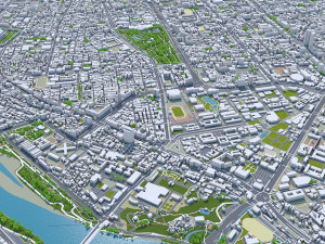 Taipei city Taiwan 60km 3D Model
