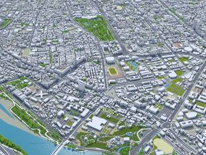 Taipei city Taiwan 60km 3D Model