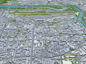 Taipei city Taiwan 60km 3D Model