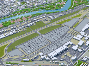 Taipei city Taiwan 60km 3D Model