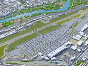 Taipei city Taiwan 60km 3D Model
