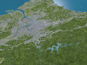 Taipei city Taiwan 60km 3D Model
