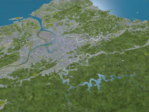 Taipei city Taiwan 60km 3D Model