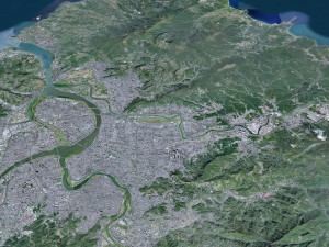 Taipei city Taiwan 60km 3D Model