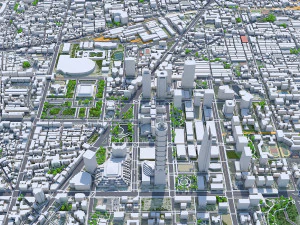 Taipei city Taiwan 60km 3D Model