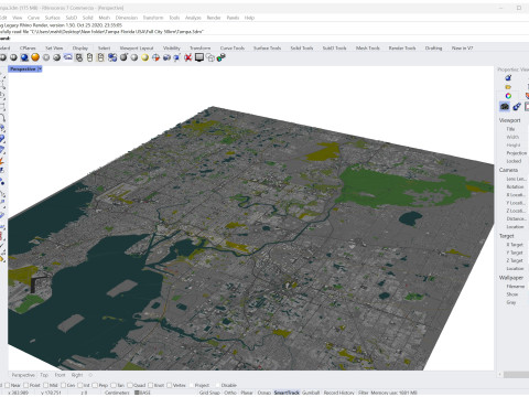 Tampa city Florida USA 50km 3D Модель