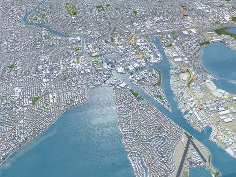 Tampa city Florida USA 50km 3D Модель