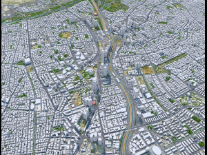 Tel Aviv city Israel 30km 3D 모델