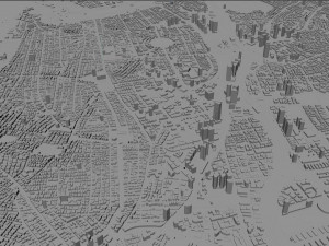 Tel Aviv city Israel 30km 3D 모델