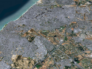 Tel Aviv city Israel 30km 3D 모델