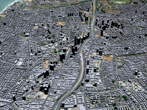 Tel Aviv city Israel 30km 3D 모델
