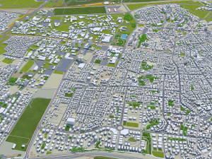 Tel Aviv city Israel 30km 3D 모델