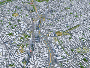 Tel Aviv city Israel 30km 3D 모델