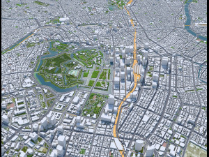 Tokyo city Japan 80km Modelo 3D