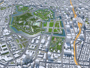 Tokyo city Japan 80km Modelo 3D
