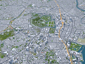 Tokyo city Japan 80km Modelo 3D