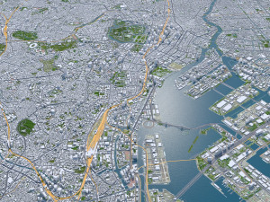 Tokyo city Japan 80km Modelo 3D