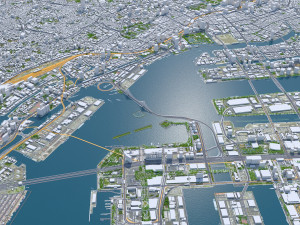 Tokyo city Japan 80km Modelo 3D