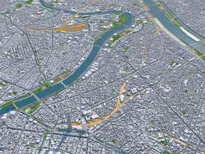 Tokyo city Japan 80km Modelo 3D