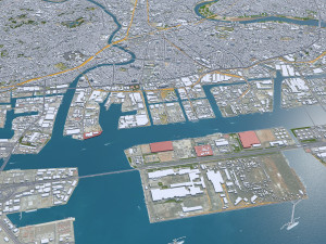 Tokyo city Japan 80km Modelo 3D