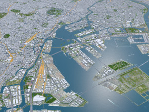 Tokyo city Japan 80km Modelo 3D