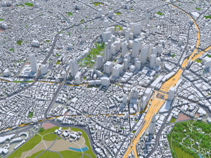 Tokyo city Japan 80km Modelo 3D