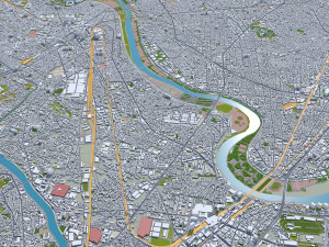 Tokyo city Japan 80km Modelo 3D