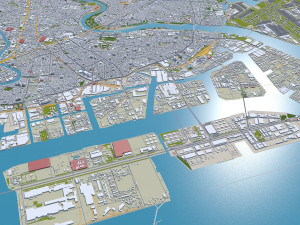 Tokyo city Japan 80km Modelo 3D