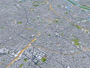 Tokyo city Japan 80km Modelo 3D