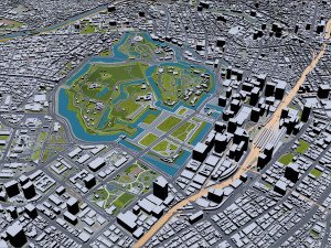 Tokyo city Japan 80km Modelo 3D