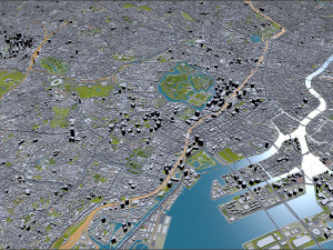 Tokyo city Japan 80km Modelo 3D