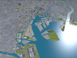 Tokyo city Japan 80km Modelo 3D